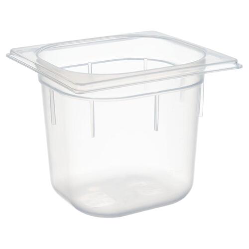 [22527] Plastkantine, 1/6 GN, 2,2 L, 17,6x16,2x15 cm, polypropylen, Klar, (1 stk.)