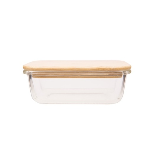 [22924] Madopbevaringsboks med bambuslåg, 370ml, 15x11x5cm, (1 stk.)