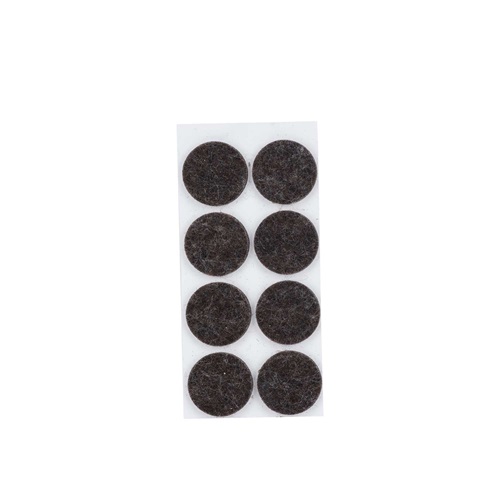 [22935] Filtpuder til stole, selvklæbende, Ø2,6cm, sort, (8 stk.)