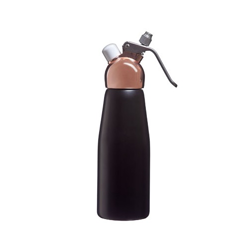 [22947] Flødeskumssprøjte, 0,5L, sort/kobber, metal, (1 stk.)