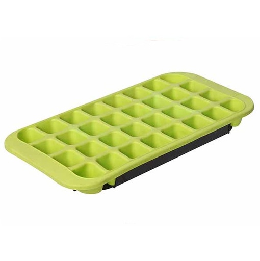 [23091] Isterningbakke til 32stk, silikone, grøn, (1 stk.) 