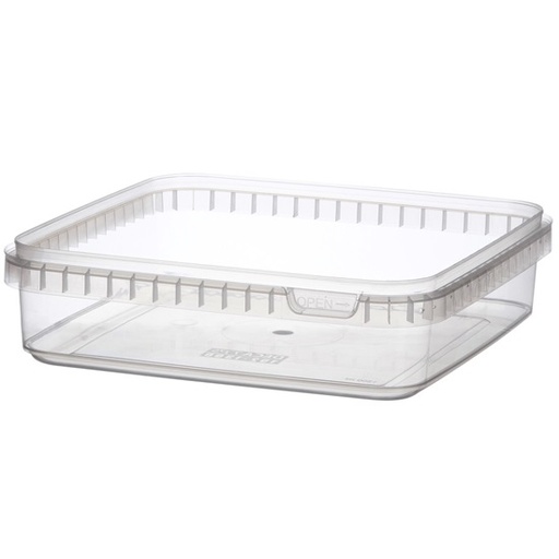 [23196] Condibøtte, fryseegnet, GS-Basic, 19,2x19,2x5,1cm, 1300 ml, klar, CPP, 1-rums, tilhørende 23198, (12 stk.)