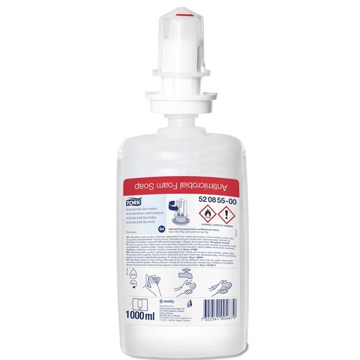 [27829] Skumsæbe, Premium, Antimikrobiell, 1L, S4, 520855, Tork, (1 Stk.)