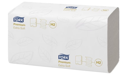 [27891] Håndklædeark, xpress, Ekstra, blød, Multifold,  Premium, H2, 100297, Tork, (2100 Stk.)