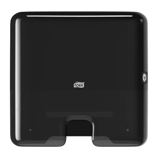 [27996] Papirdispenser til håndklædeark, Xpress, Mini,  Multifold, sort, H2, 552108, Tork, (1 stk.)