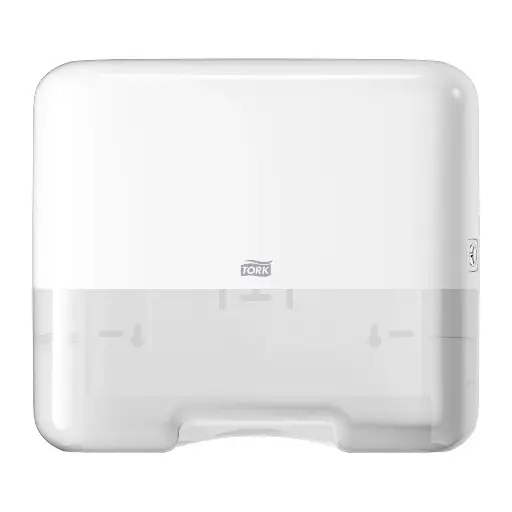 [28003] Papirdispenser til håndklædeark, Mini, hvid, H3 - Singlefold/C-Fold, 553100, Tork, (1 stk.)