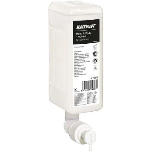 [28098] Head & Body shampoo, Katrin 47550, 1000 ml, (1 stk.)