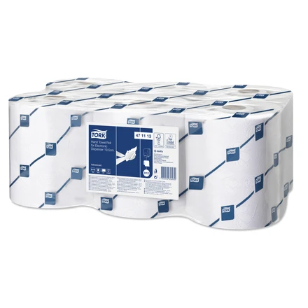 [28120] Håndklædeark, hvid, Til Elektronisk, 2-Lags, 19,5Cm, H12, 471113, Tork, (6 Stk.)