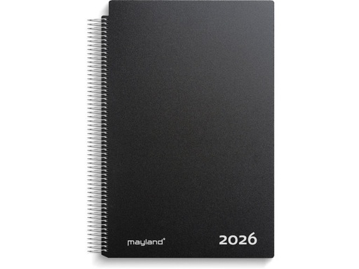 [28330] Aftalekalender 2026, Mayland, A4, sort, 21x29,7cm, 1dag/side, (1 stk.)