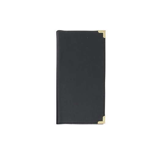 [28416] Regningsmappe, læder, sort, 24x13cm, Securit Classic, (1 stk.)