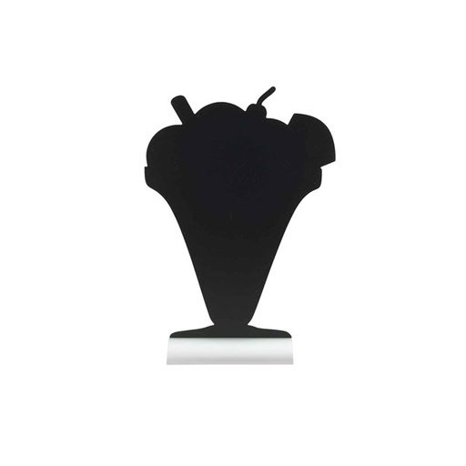 [28426] Kridt skilt inkl. kridttusch, is, sort, alufod, Securit Silhouet, (1 stk.)