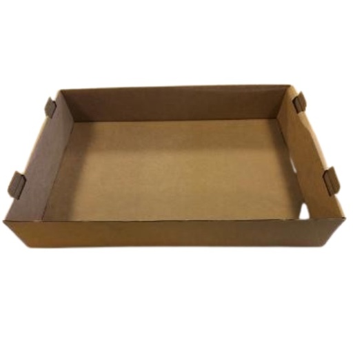 [28457] Papkasse, 60x40x11cm, 80L, med fals, til stabling, brun, (1 stk.)