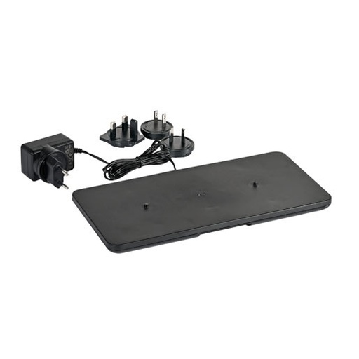 [28538] LED ladestation t/ 2 led lys, 26x13cm, sort, DUNI, (1 stk.)