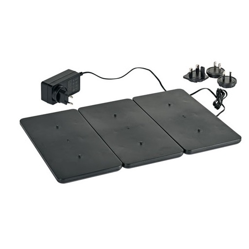 [28539] LED ladestation t/6 led lys, 26x39cm, DUNI, sort, (1 stk.)