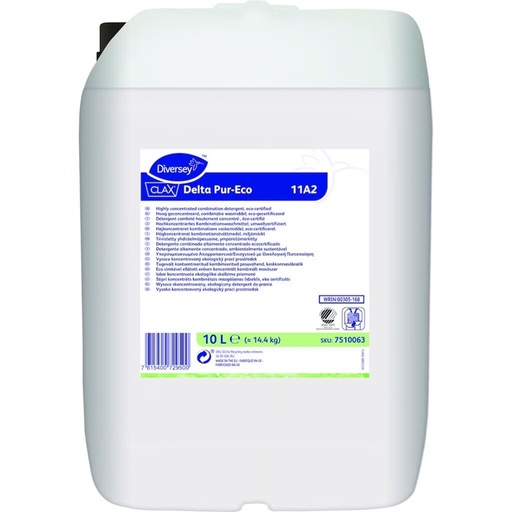 [30046] Vaskemiddel, Clax Delta Pur-Eco 11A2, 10L, (1 stk.)