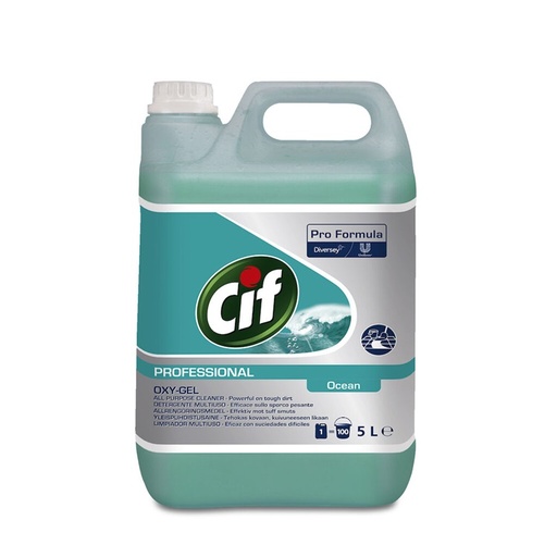 [30069] Universalrengøringsmiddel, gel, Cif Pro Formula Oxygel Ocean, 5L, (1 stk.)