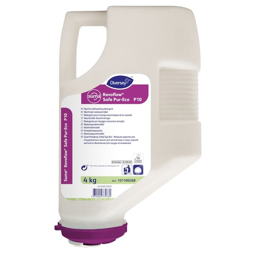 [30077] Maskinopvaskemiddel, Suma Revoflow Safe Pur-Eco P10, 4Kg, (1 stk.)