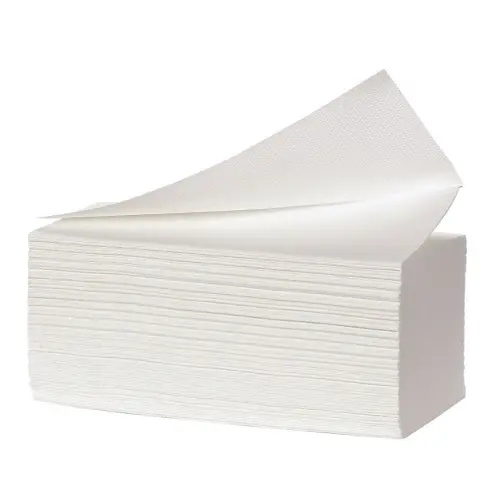 [32109] Håndklædeark, Care-Ness Excellent Eco, 2-lags, V-fold, 22x21cm, 11 cm, hvid, 100% nyfiber, (4000 stk.)