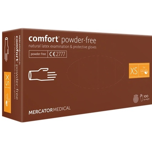 [32127] Latexhandske, XS, nature, pudderfri, Mercator, (100 stk.)