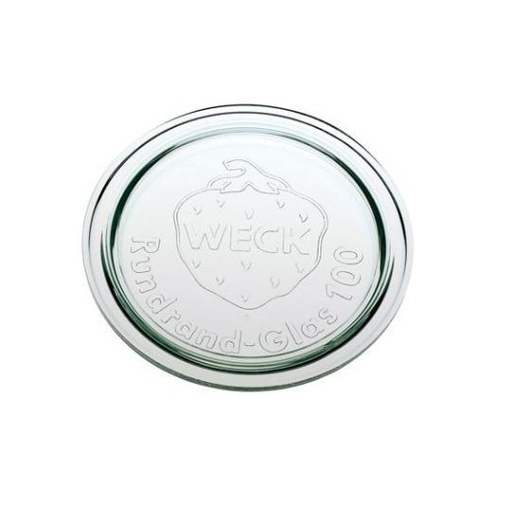 [32333] Låg, Weck, Ø10,8cm, til Patentglas, glas, (1 stk.)