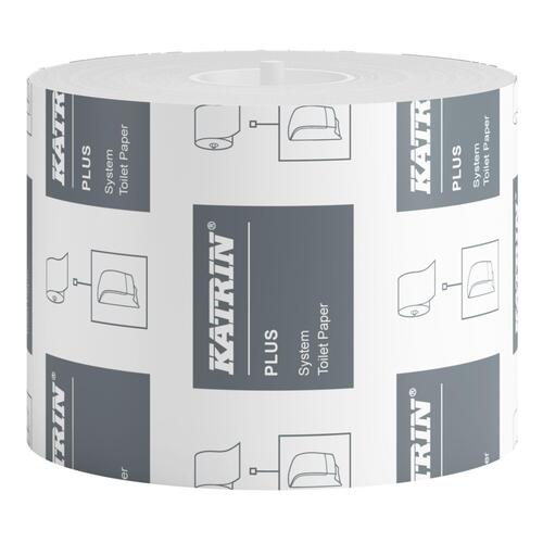 [32381] Toiletpapir, Katrin 141756 Plus, system, L85,5 m x B10 cm, 2-lag, hvid, nyfiber, (36 stk.)