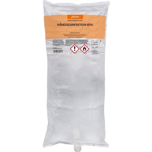 [33391] Hånddesinfektion, Plum 3855, 1000 ml, med 85% ethanol blanding hvoraf 6% er IPA, (1 stk.)
