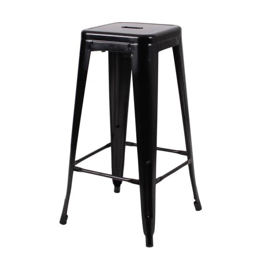 [34494] Barstol, Paris, sort, metal, 43x43x77h cm, (4 stk.)