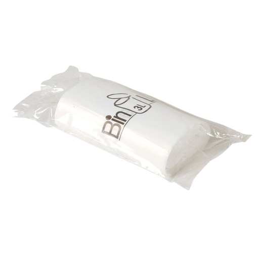 [34512] Spandepose m/ stjernebund, 3L, 10my, hvid, LLDPE/virgin, 29x35cm, med tryk, (10 ruller á 20 stk.)
