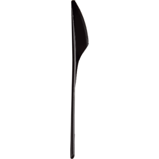 [10210] Flergangskniv, høj kvalitet, 18cm, grå, genanvendelig PP, (50 stk.)