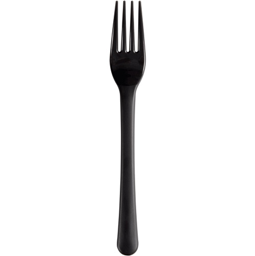 [10209] Flergangsgaffel, høj kvalitet, 18cm, koksgrå, genanvendelig PP, (50 stk.)