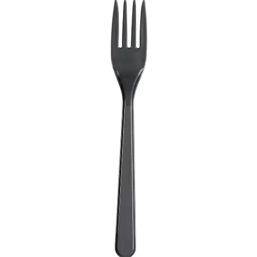 [10209] Flergangsgaffel, høj kvalitet, 18cm, koksgrå, genanvendelig PP, (50 stk.)