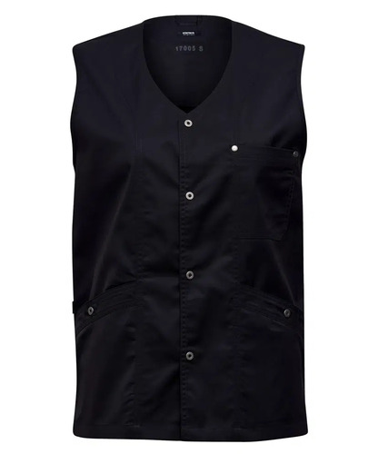 Unisex vest, sort, 65/35% rPES/CO, Kentaur, fra XS til 2XL (1 stk.)