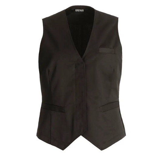 Damevest, sort, 65/35% PES/CO, Kentaur, fra 2XS til 2XL (1 stk.)