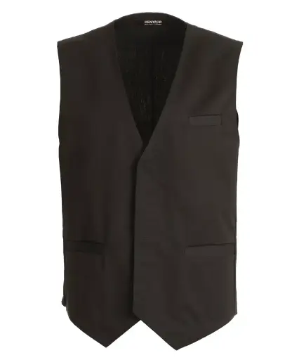 Herrevest, sort, 65/35% PES/CO, Kentaur, fra 2XS til 2XL (1 stk.)