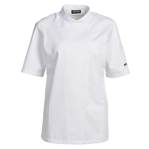 Dame kokke-/tjenerjakke, hvid, 50/50% CO/PES, Kentaur, fra 2XS til 2XL (1 stk.)