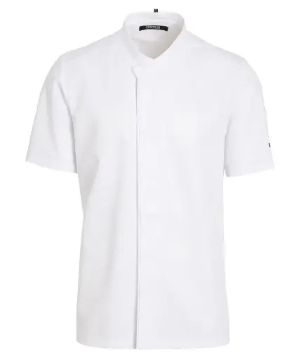 Gourmet kokkejakke kort arm, hvid, 50/50% CLY/PES, Kentaur, fra XS til 2XL (1 stk.)