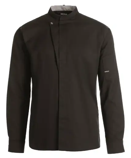 Kokke-/servicejakke, langærmet, sort, 65/35% rPES/CO, Kentaur, fra 2XS til 2XL (1 stk.)