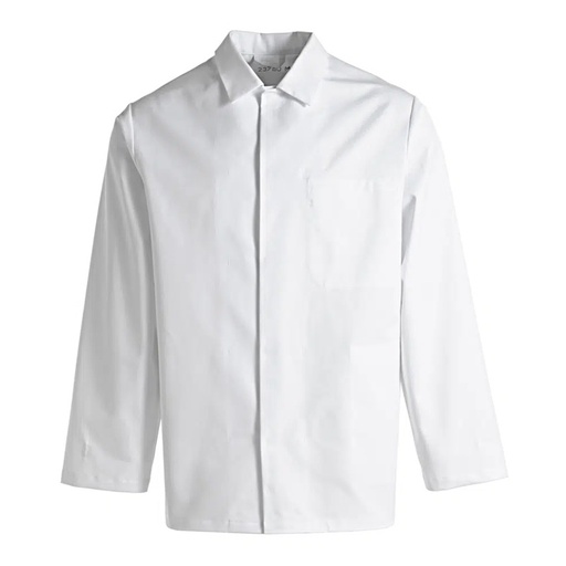 Unisex jakke ekstra lang, hvid, 65/35% PES/CO, Kentaur, fra XS til 2XL (1 stk.)