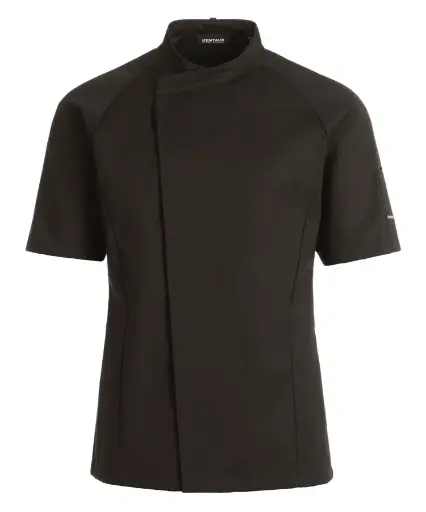 Unisex kokke-/tjenerjakke, sort, 65/35% PES/CO, Kentaur, fra 2XS til 2XL (1 stk.)