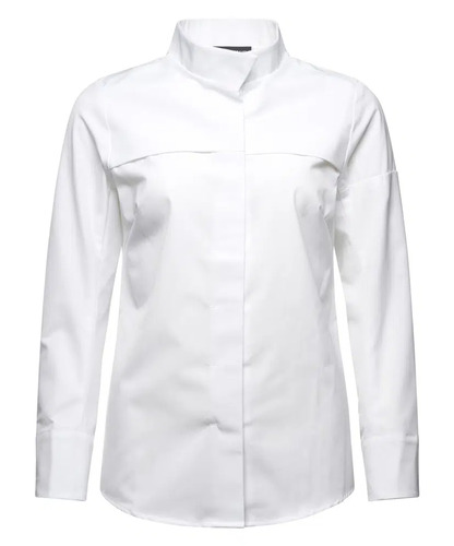 Dame kokkeskjorte, hvid, 65/35% PES/CO, Kentaur, fra XS til 2XL (1 stk.)