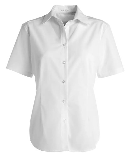 Dameskjorte k/arm, hvid, 65/35% PES/CO, Kentaur, fra XS til 2XL (1 stk.)