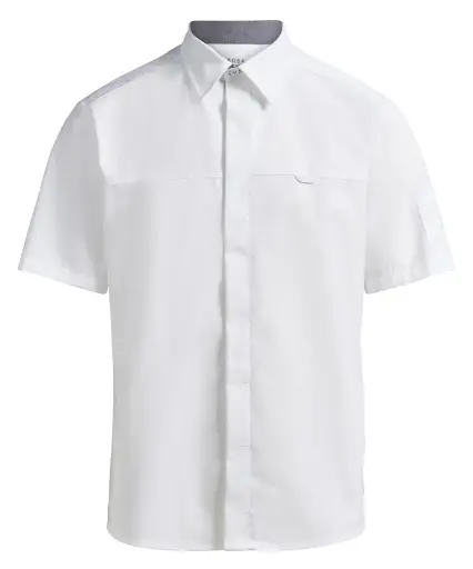 Herreskjorte, korte ærmer, hvid, 65/35% PES/CO, Kentaur, fra XS til 2XL (1 stk.)