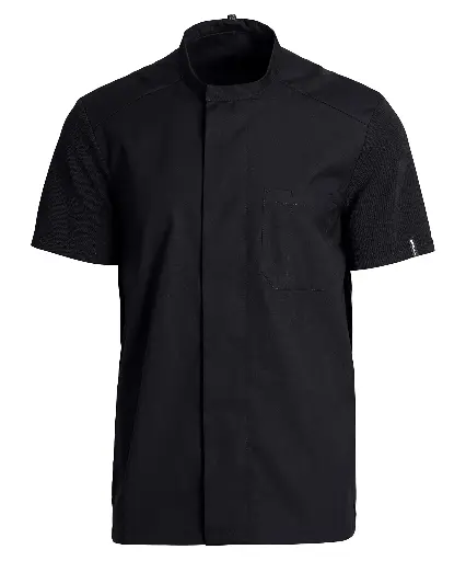 Kokke-/service pique skjorte, sort, 65/35% PES/CO, Kentaur, fra XS til 2XL (1 stk.)