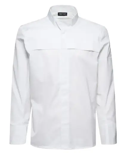 Kokkeskjorte, hvid, 65/35% PES/CO, Kentaur, fra XS til 2XL (1 stk.)