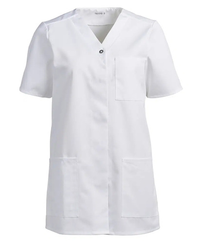 Unisex skjorte V-hals, hvid, 50/50% CLY/PES, Kentaur, fra 2XS til 2XL (1 stk.)