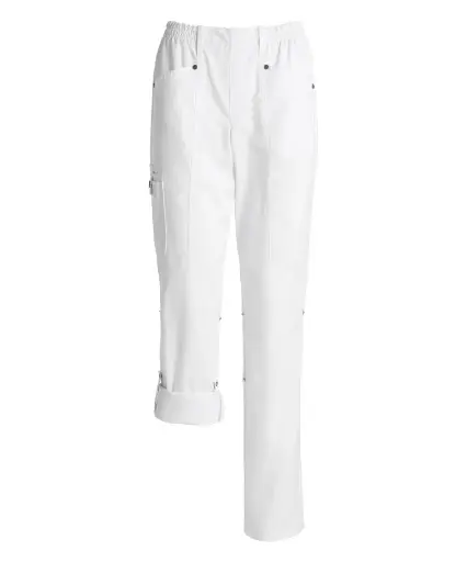 Unisex pull on flex buks, hvid, 50/50% CO/PES, Kentaur, fra XS til 2XL (1 stk.)