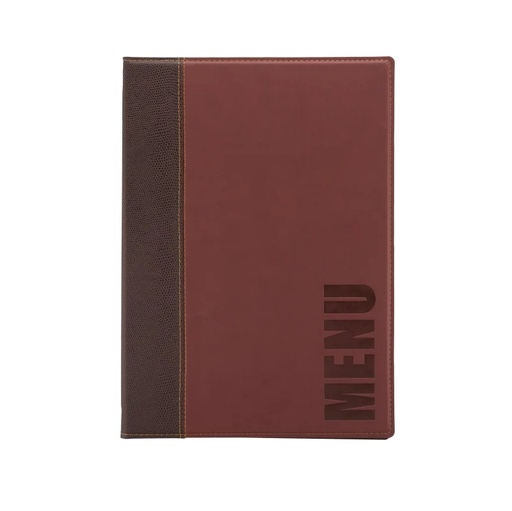 [38478] Menuomslag, A4 TRENDY, vinrød, Securit, (1 stk.)