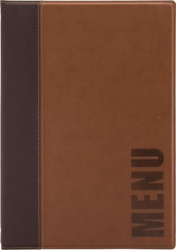 [38479] Menuomslag, A4 TRENDY, lysebrun, Securit, (1 stk.)