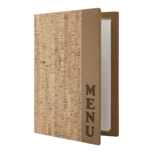 [38489] Menuomslag, A4 kork-design, Securit, (1 stk.)