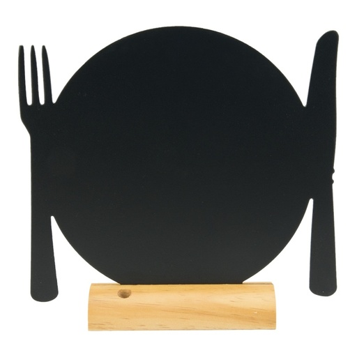 [38502] Bordskilt, PLATE, sort, Securit Silhuet, (1 stk.)